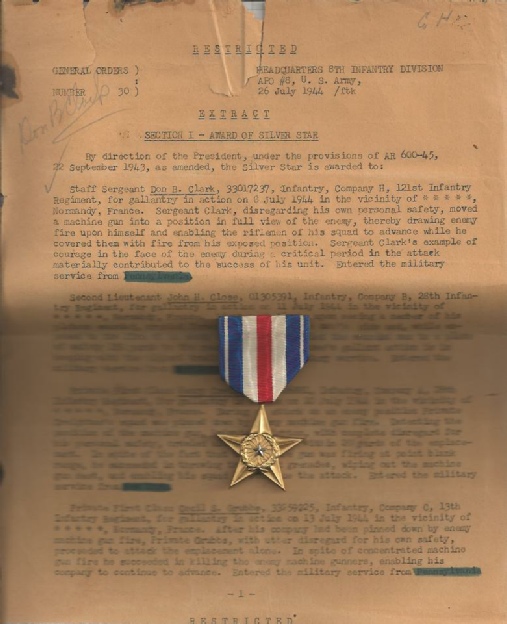 Silver Star Medal and Citation