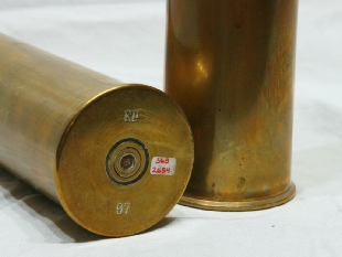 Closeup of bottom of shell casings